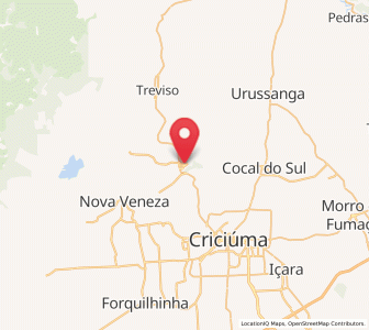 Map of Siderópolis, Santa Catarina