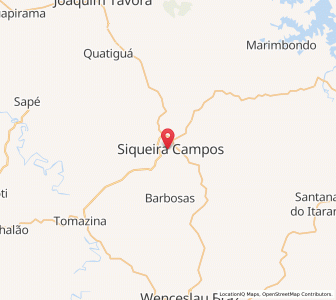 Map of Siqueira Campos, Paraná