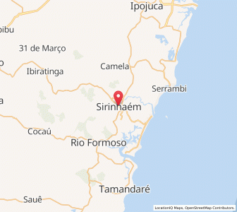 Map of Sirinhaém, Pernambuco