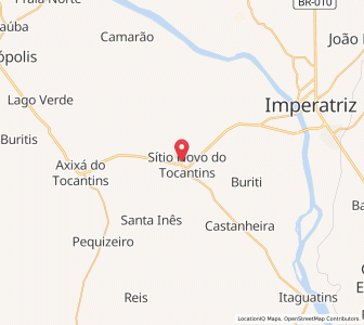 Map of Sítio Novo do Tocantins, Tocantins