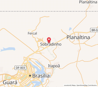 Map of Sobradinho, Federal District