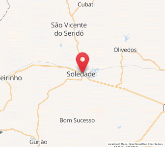 Map of Soledade, Paraíba