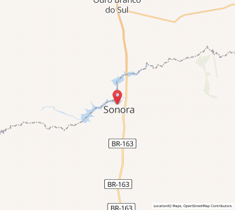 Map of Sonora, Mato Grosso do Sul