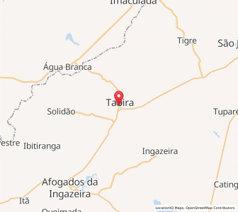 Map of Tabira, Pernambuco