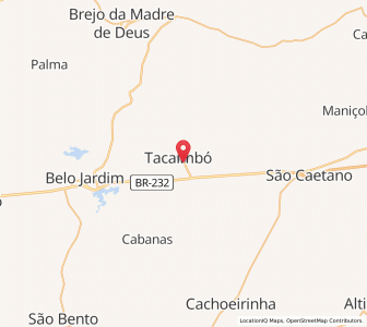 Map of Tacaimbó, Pernambuco