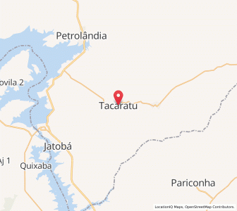 Map of Tacaratu, Pernambuco