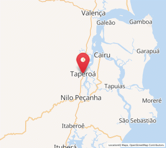 Map of Taperoá, Bahia