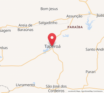Map of Taperoá, Paraíba