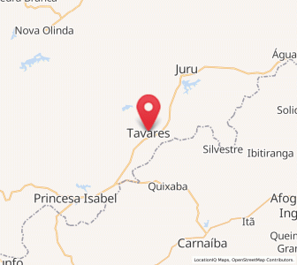 Map of Tavares, Paraíba