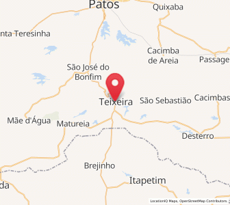 Map of Teixeira, Paraíba