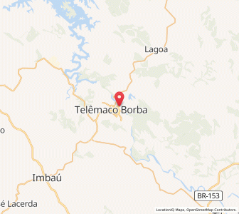 Map of Telêmaco Borba, Paraná