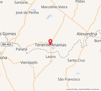 Map of Tenente Ananias, Rio Grande do Norte