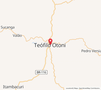 Map of Teófilo Otoni, Minas Gerais