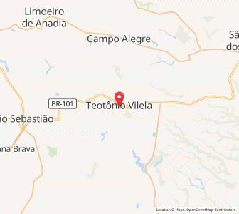 Map of Teotônio Vilela, Alagoas