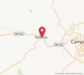 Map of Terenos, Mato Grosso do Sul