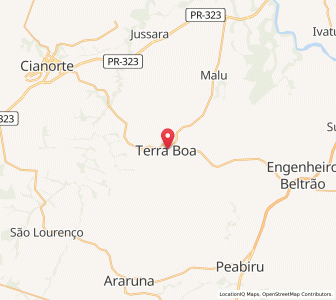 Map of Terra Boa, Paraná
