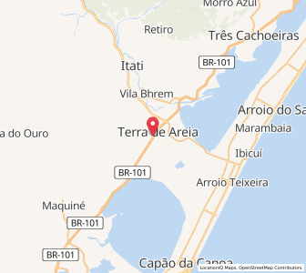 Map of Terra de Areia, Rio Grande do Sul