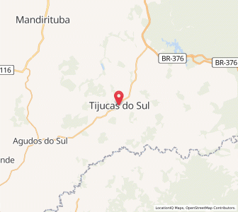 Map of Tijucas do Sul, Paraná