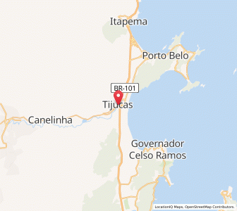 Map of Tijucas, Santa Catarina