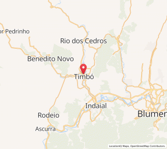 Map of Timbó, Santa Catarina