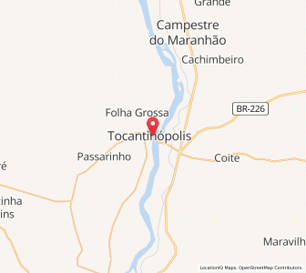 Map of Tocantinópolis, Tocantins