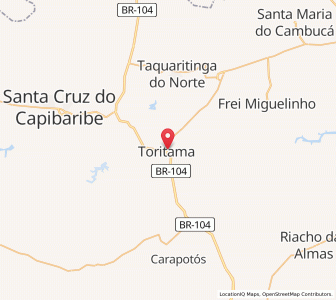 Map of Toritama, Pernambuco