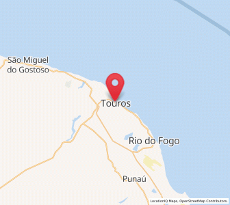 Map of Touros, Rio Grande do Norte