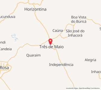 Map of Três de Maio, Rio Grande do Sul