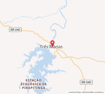 Map of Três Marias, Minas Gerais