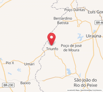 Map of Triunfo, Paraíba