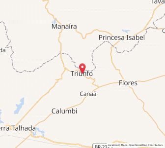 Map of Triunfo, Pernambuco