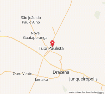 Map of Tupi Paulista, São Paulo