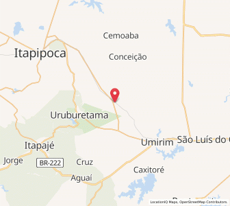 Map of Tururu, Ceará