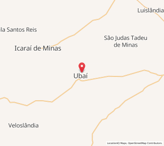 Map of Ubaí, Minas Gerais