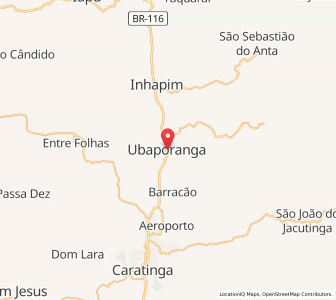 Map of Ubaporanga, Minas Gerais