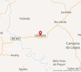 Map of Ubiratã, Paraná