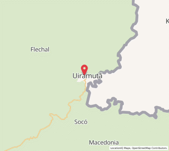 Map of Uiramutã, Roraima