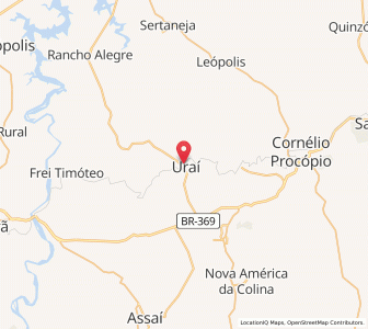 Map of Uraí, Paraná
