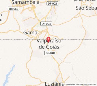 Map of Valparaíso de Goiás, Goiás