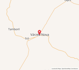 Map of Várzea Nova, Bahia
