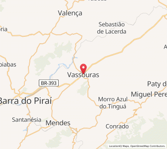 Map of Vassouras, Rio de Janeiro