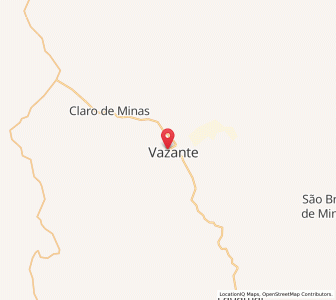 Map of Vazante, Minas Gerais