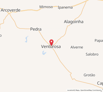 Map of Venturosa, Pernambuco