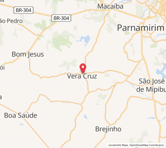 Map of Vera Cruz, Rio Grande do Norte