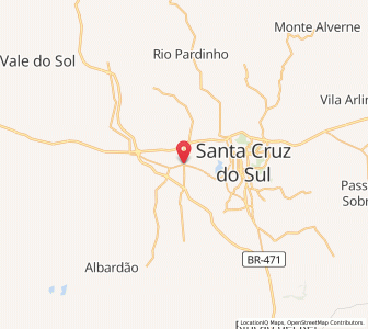 Map of Vera Cruz, Rio Grande do Sul