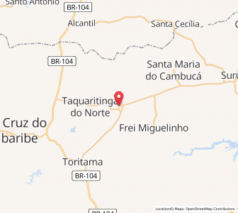 Map of Vertentes, Pernambuco