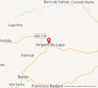 Map of Virgem da Lapa, Minas Gerais