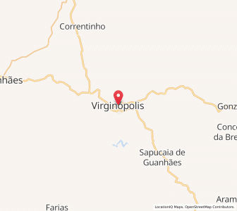 Map of Virginópolis, Minas Gerais