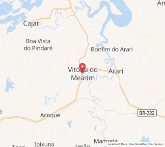 Map of Vitória do Mearim, Maranhão