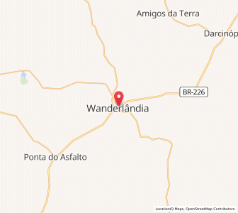 Map of Wanderlândia, Tocantins